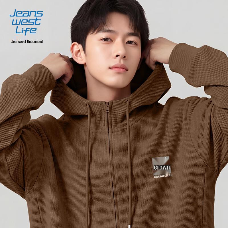 JEANSWEST LIFE Unisex Casual Hooded Sweatshirt Jacket