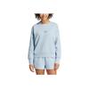 Adidas Casual Crew Neck Long Sleeve Pullover Sweatshirt Women Sweatshirt Blue IY6852