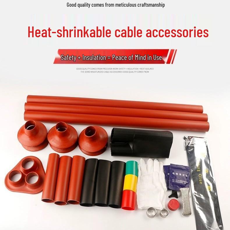 10KV Thickened Heat Shrink Cable End Cap for Three-Core Indoor/Outdoor WSY25-400 Applications - Heat Shrinkable Sleeve Cable Accessory