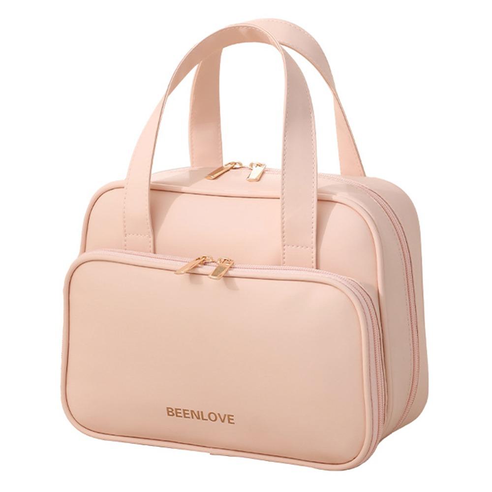 

Waterproof Travel Makeup Handbag Multi-Functional Toiletries Storage Pouch Bath Wash розовый