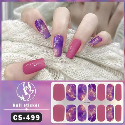 Waterproof Gel Nail Polish Film Stickers with Jumping Color Effects