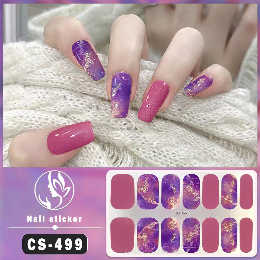 Waterproof Gel Nail Polish Film Stickers with Jumping Color Effects