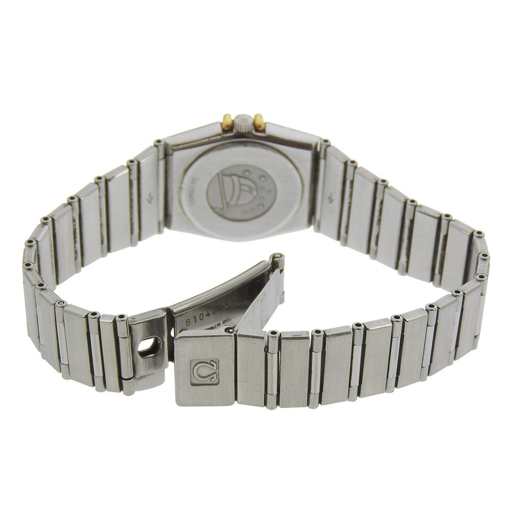 Omega שעוני מיני קונסטלציה זהב חוגה זהב פלדת אל-חלד/מצופה זהב קוורץ תצוגה אנלוגית נשים משומש