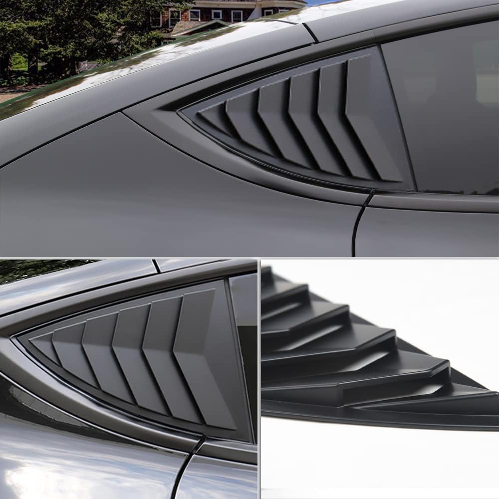 Yhcdsea For Model Y Side Window Louver Cover Sport Style For Tesla Model Y    2024 2025 Accessories (Matt Black)