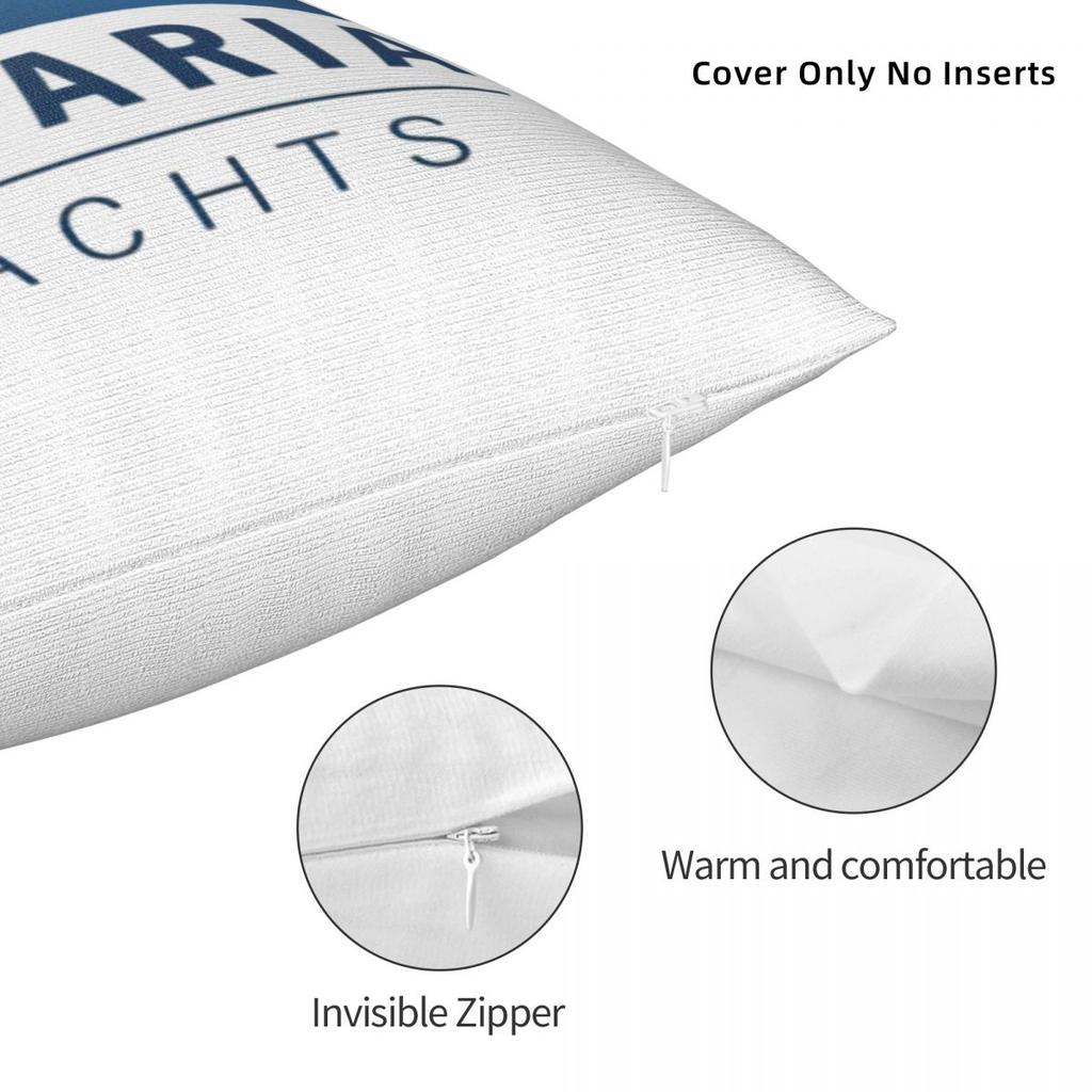 Bavaria Yachts Blue Silver Logo Square Pillowcase Cushion Cover Pillow Case Throw Pillow Cover for Home Sofa Living Room