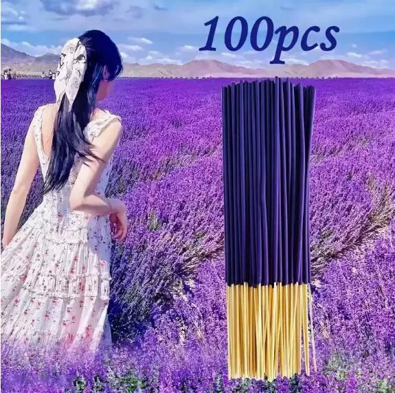 100 Pack Incense Sticks - 22cm Aromatherapy Incense for Home one size