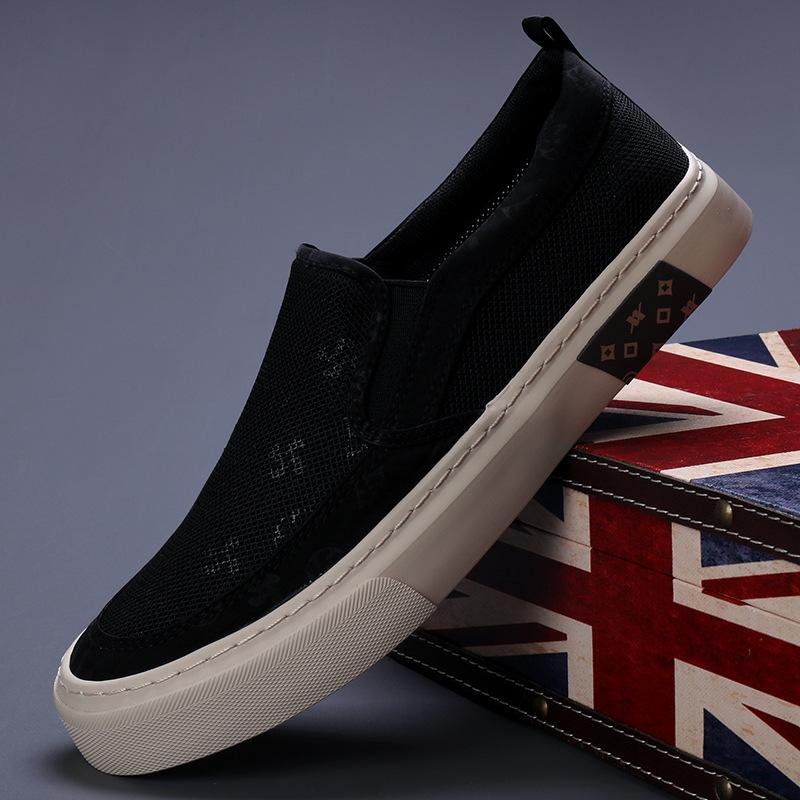 New Spring Mens Shoes Korean Versatile Trendy Mens Canvas Shoes Fashionable Comfortable Breathable Flat Shoes for Men