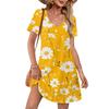 Summer Dresses For Women Loose V Neck Short Sleeve Casual T Shirt Dress Sundresses Swimsuit Coverup With Pockets