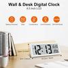 8 Inch Large LCD Digital Clock Time Date Temperature Display Dual Power Wall/Desktop Simple Electronic Clock for Home Office