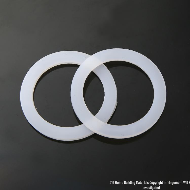 Rubber Flat Washer Gasket, 55MM OD, 42MM ID, 2-Inch Drain Pipe Silicone Seal Ring.