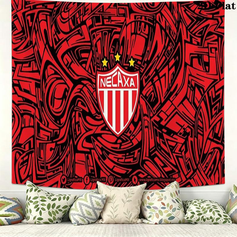 Necaxa Fc Wall Tapestry Aesthetic Wall Hanging Printed Fabric Blanket Decorative Tapestries for Bedroom Living Room Home Decor