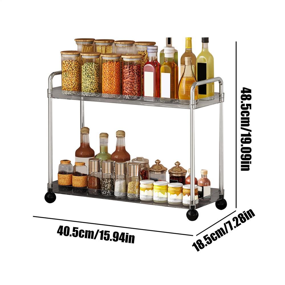 2-Tier Oil Bottle Stand Bathroom Counter Organizer Space-Saving Counter Organizer for Makeup Station Desk Dorm Closet Vanity