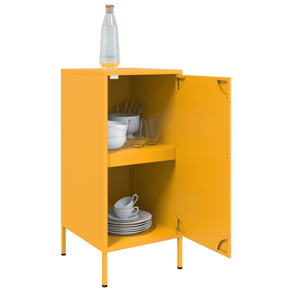 Sideboards 2 pcs Mustard Yellow 36 x 39 x 79 cm Steel