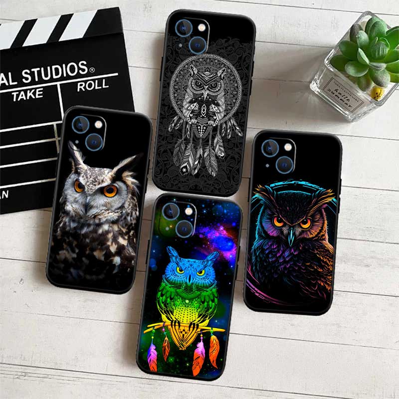 NH14 Cartoon Art Eule Handyhülle für OPPO A40 A60 A80 A15 A16 A16K A12 A17 A17K A54 A54S A53 A53S A55 A56 A57 A98 F23