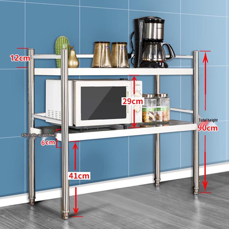 

Stainless Steel Kitchen Storage Rack with Guardrail
