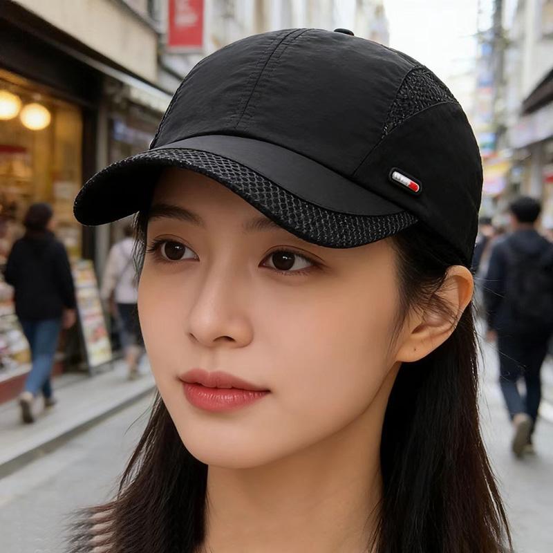 Summer Outdoor Sports Quick-Dry Mesh Baseball Cap, Unisex Duckbill Hat, Simple Solid Color Running Cap