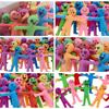 Colorful Tpr Stretchable Smiley Mini Dolls Portable Stress Relief Fidget Toy Foldable Squishy Sensory Play Gift For Kids Adults