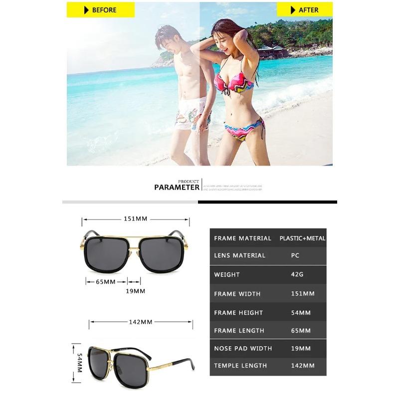 Ochelari de Soare Noi la Modă cu Ramă Mare Bărbați Pătrați Metal Ochelari de Soare Femei Retro Ochelari de Soare Vintage Calitate Înaltă Gafas Oculos De Sol