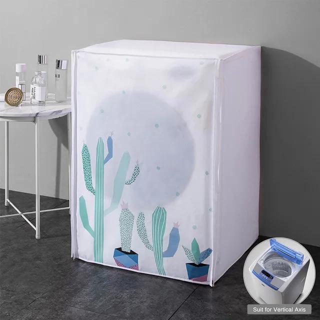 Housse pour machine à laver à chargement frontal pour tambour PEVA Protection solaire Anti-poussière Housse protectrice Machine à laver automatique Ménage