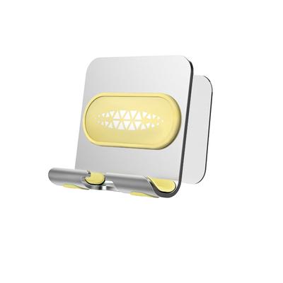 Metall Wand-Telefonhalter Verstellbarer Stanzfreier Badezimmer-Telefonhalter für Mobiltelefone Tablets und