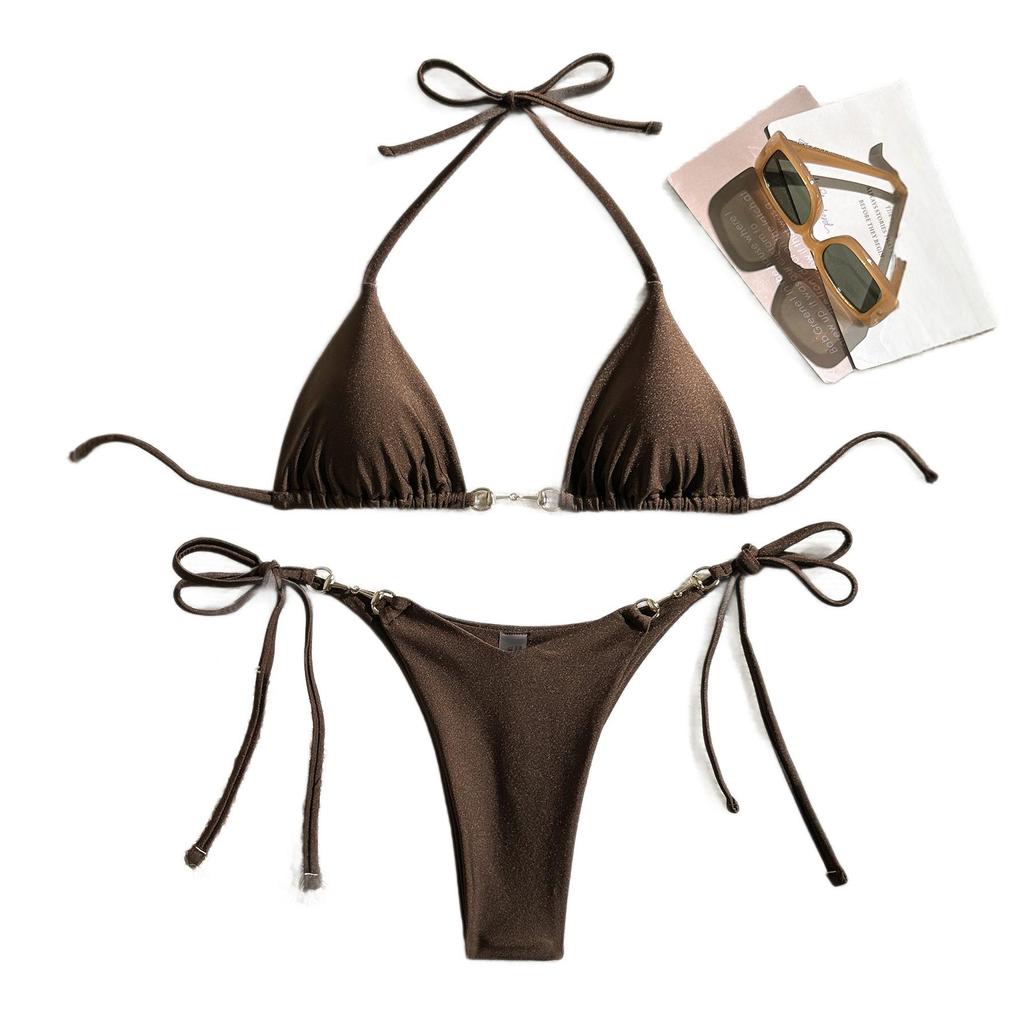 2026 European & American Women's Sexy Strappy Backless Triangle Bikini