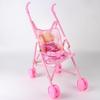1Pcs Durable Interactive Dolls Pram Stable Baby Stroller With T-Shaped Belt Baby Doll Stroller Toy Pretend Play Doll Accessories