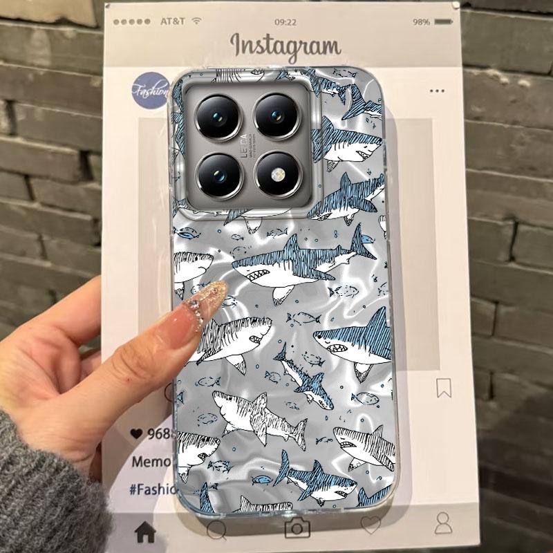 Summer Seashell Starfish Girls Case For Xiaomi 14T 13T Pro 14Tpro 11 Lite 5G NE Silicone Shockproof Water Texture Fundas Cover