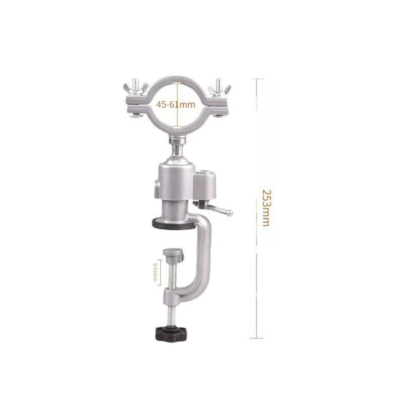 Multifunctional Aluminum Vise & Drill Bracket: Rotating Bench Vise, Mini Hand Drill, Electric Grinder Holder
