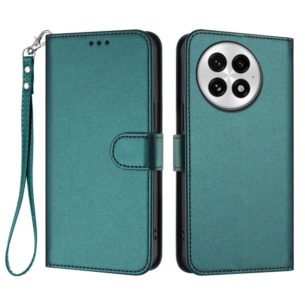 For OnePlus 13 Leather Case Wallet Stand Phone Cover with Wrist Strap