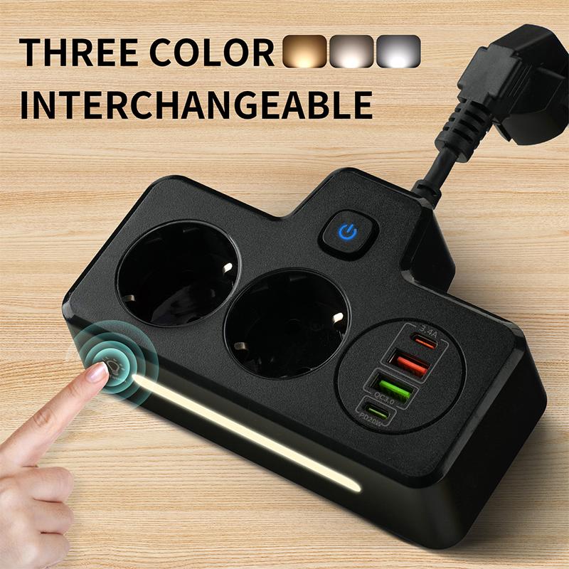 Steckdosenleiste EU AC Steckdose Multiprise Smart Home Erweiterung Elektrischer Adapter Wandstecker Konverter