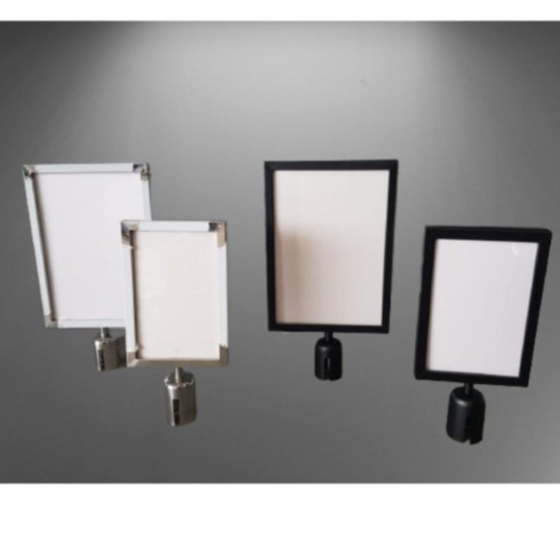 Extra Thick Stainless Steel Black Queue Pole Indoor And Outdoor Signage Crowd Control Barrier Pole