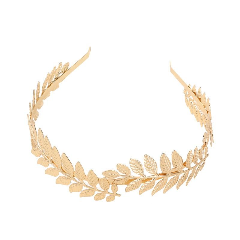 Bride Leaf Hairband Party Metal Leaf Hair Accessory Elegant Crown Headband Leaf Hairpin