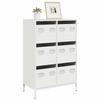 Exclusive House - White High Sideboard 68x39x101.5 Cm Steel