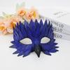 Realistic Feather Half Face Mask Handmade Costume Party Mask  Portrait Performance