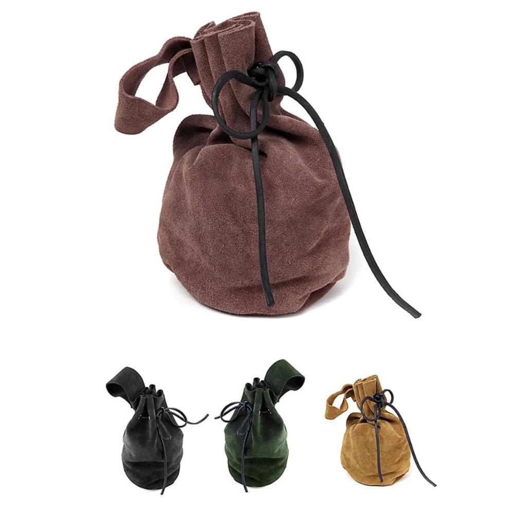 Costume Accessories Leather Drawstring Bag Medieval Vintage Belt Pouch Waist Bag Renaissance