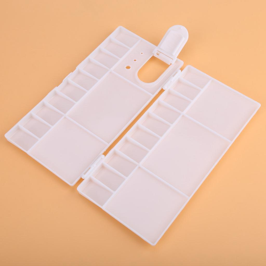 Foldable 24 Grids Artist Square Plastic Palette Paint Tray Watercolor Box Oil Painting Tool