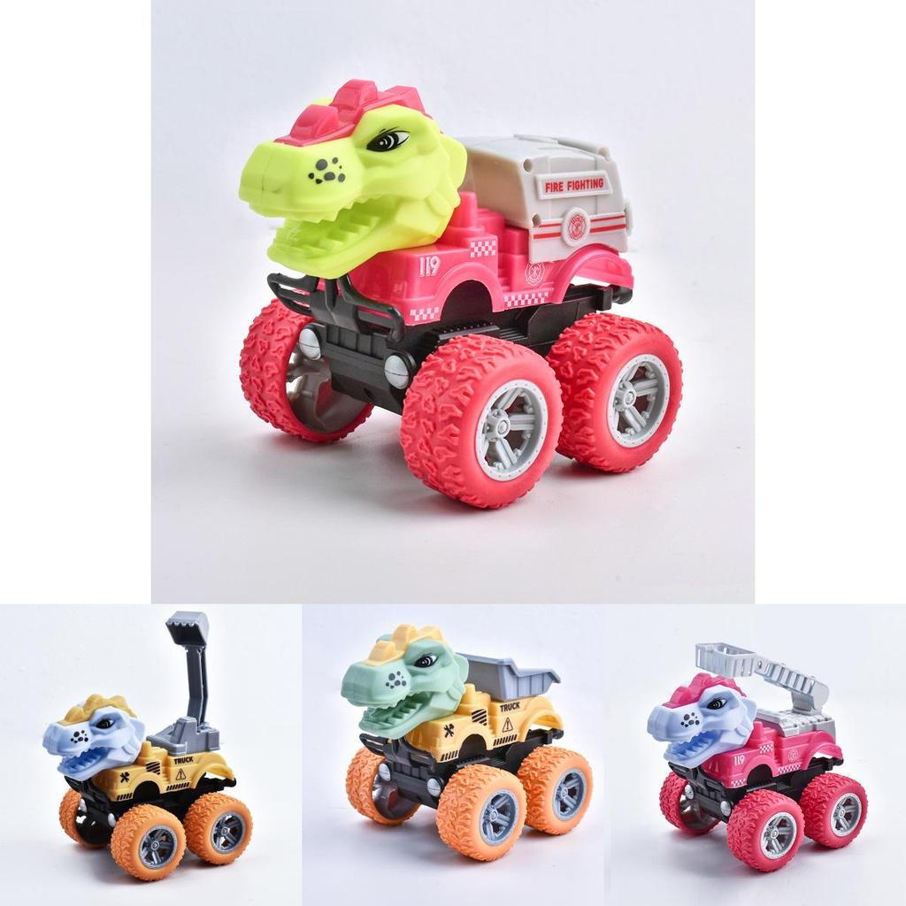 Dinosaur Inertia Excavator Dump Truck Mixer Truck Tank Off Road Vehicle Toy For Toddlers