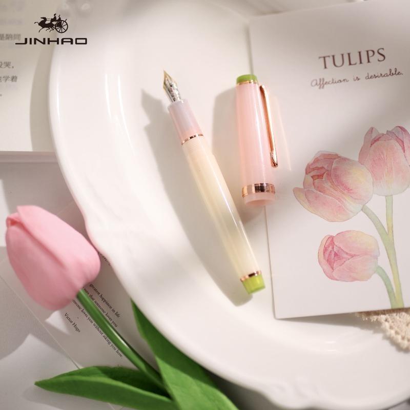 2026 Limited Flower Series !!! JINHAO 82 Fountain Pen EF/F/M Macaron Color Calligraphy Pen School Office Supplies Stationery