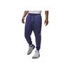 Jordan Logo Print Running Fitness Fleece-Lined Thick Lace-Up Knit Sports Pants Men Bottoms Purple FD7346-502