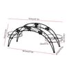 Elegant Iron Floor-Standing Plant Display Stand Flower Pot Rack for Garden Patio Decor Black