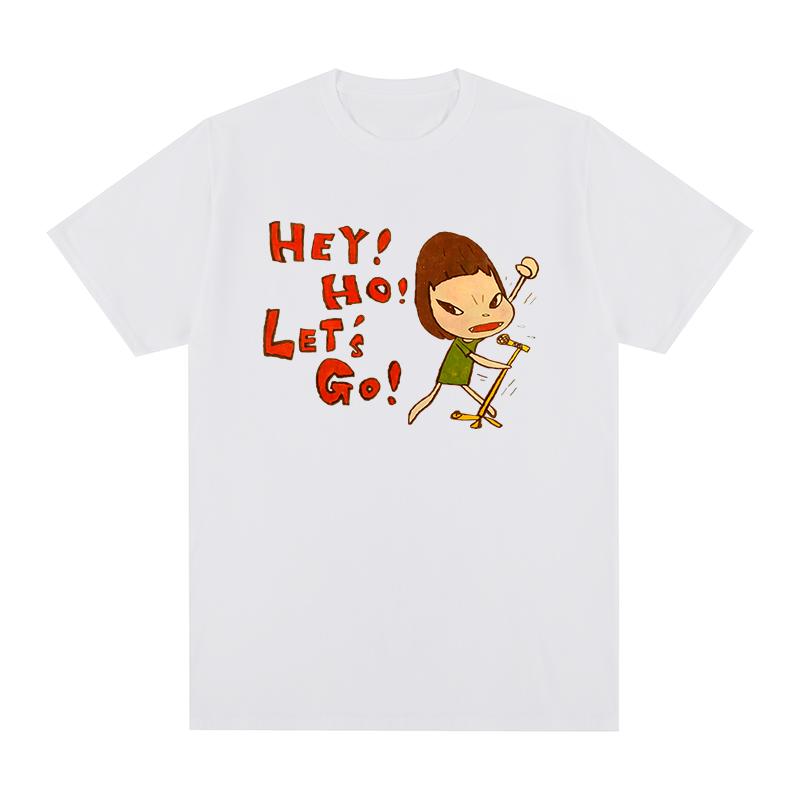 Yoshitomo Nara Hey Let s Go T-shirt Japan Kawaii Cute Anime Cotton Men T shirt New TEE TSHIRT Womens tops S