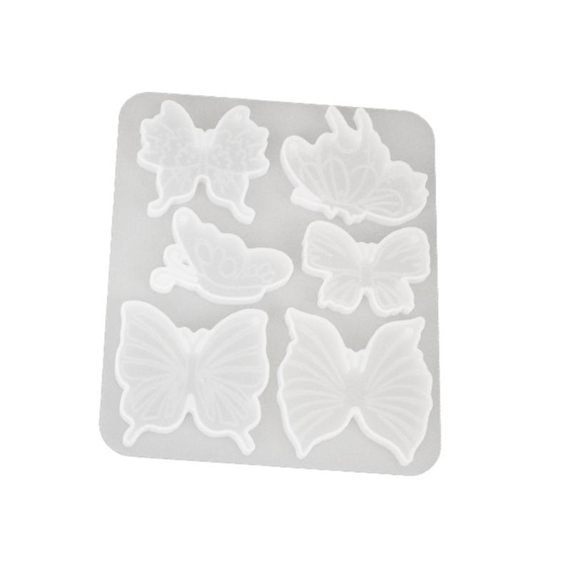 Flexible Pendant Mold Silicone Crafts Molds Butterfly Shaped Keychain Moulds Silicone Texture Gift for Hand Making Lover