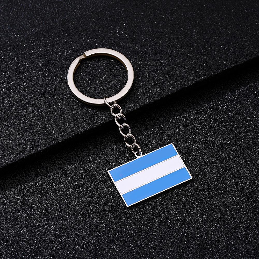 Stainless Steel Ethnic Style Argentina Pendant Keychain - Unisex Decorative Accessory