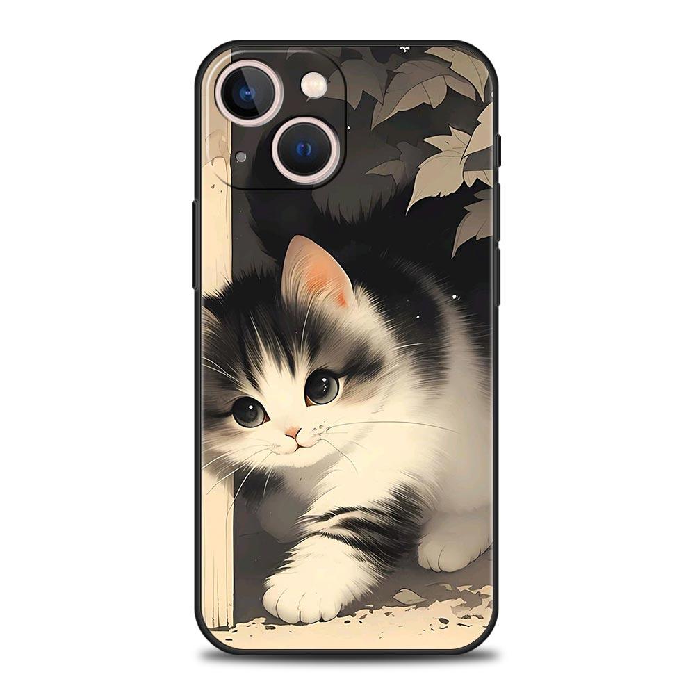Daily Life of Cute Cats Phone Case For iPhone 17 16 15 Pro Max 11 12 13 14 7 8 Plus SE 2020 X XR XS Cover Soft Black