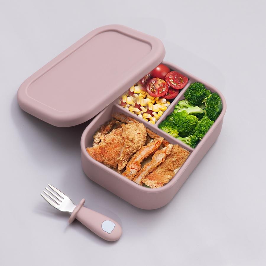 Baby Silicone Feeding Bwol Dishes Plate Children's Tableware Microwave Heating Fresh-Keeping Leakproof Lunch Box Baby Stuff