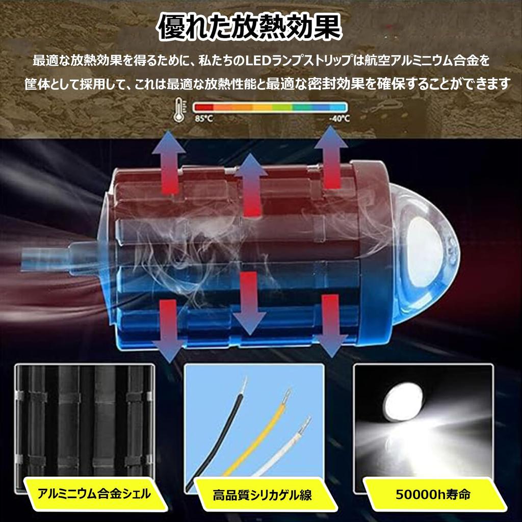 Motorcycle fog lamp LED set of 2 fog lamps, general