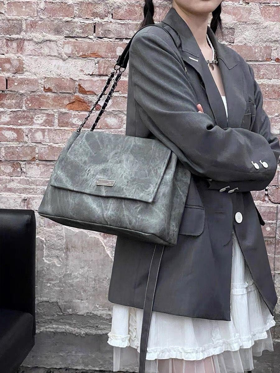 

Retro Flip Bag, Textured Bag, Shoulder Tote Bag, Women S Chain Bag, Fashion Commuter Bag, Women S