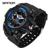 SANDA G Style New Men's Watches 50M Waterproof Sports Military Quartz Watch For Male LED Digital Electron Wristwatch Clock