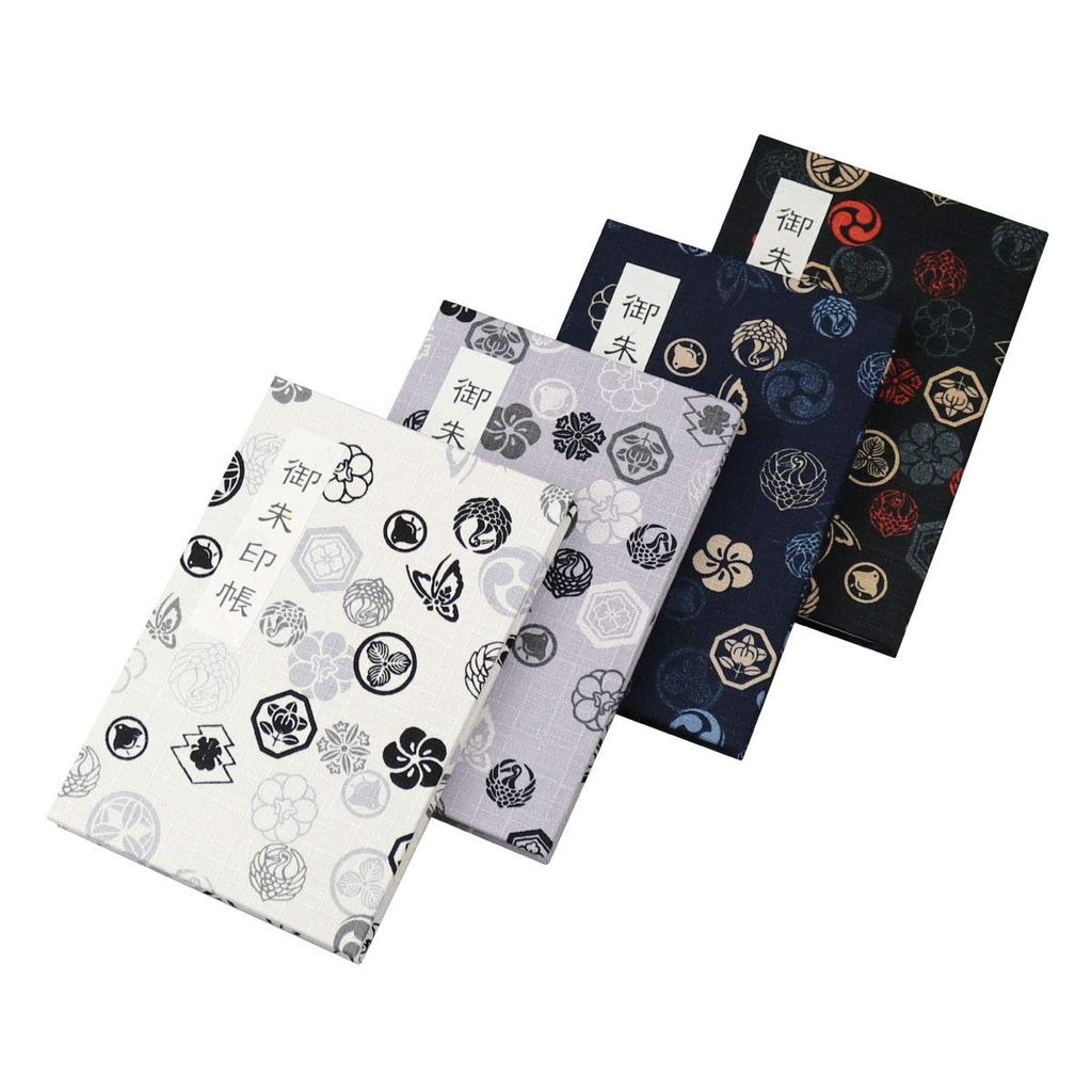 46-page Goshuincho (temple stamp book) with accordion-style vinyl cover and original Hotokudo bookmark. Large size, 18x12cm, floral and bird design (g
