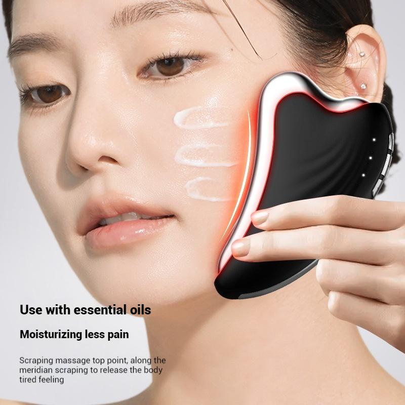 Electric High Frequency Apparatus Color Light Gua Sha Tools EMS Facial Lifting Neck Beauty Apparat Vibration Massage Apparatus